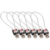 Safety Padlocks - Compact Cable, Black, KA - Keyed Alike, Steel, 216.00 mm, 6 Piece / Box